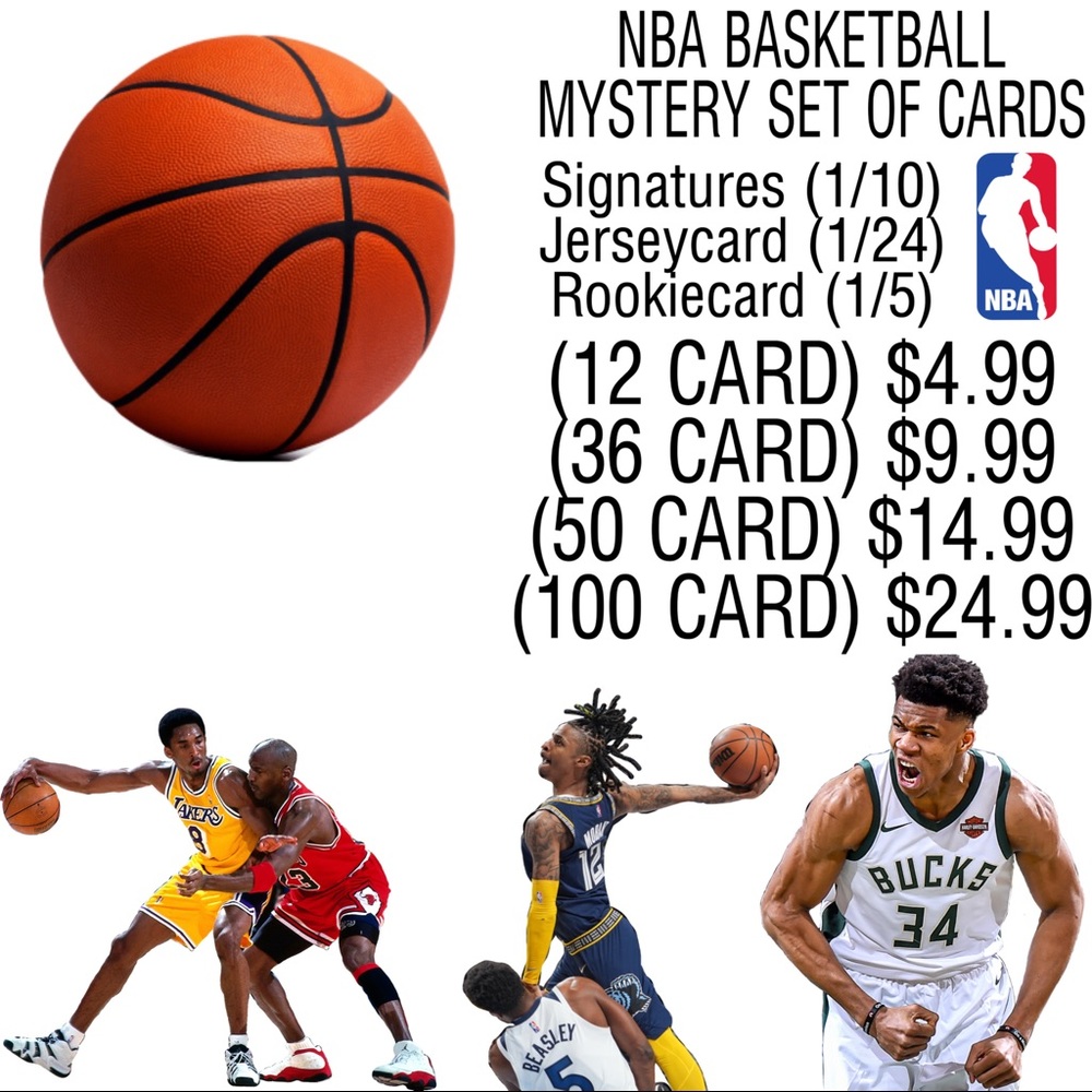 100 Random selection NBA cards (MYSTERY BOX)